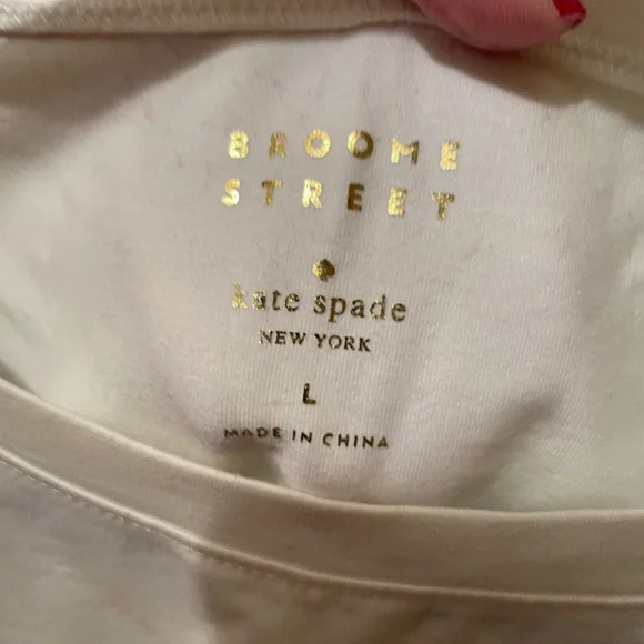 Kate Spade White Short Sleeve Peplum Top - Picture 5 of 6